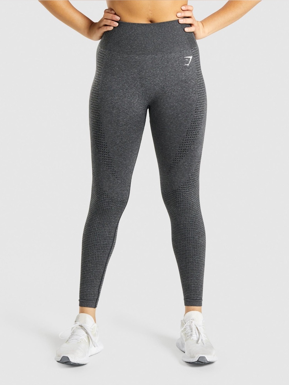 Gymshark Vital Seamless 2.0 Leggings Charcoal Marl Gray Workout Womens Size M